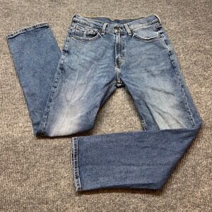 Levi's 505 Mens 32x32 Straight Leg Jeans Medium Stone Wash Classic Fit